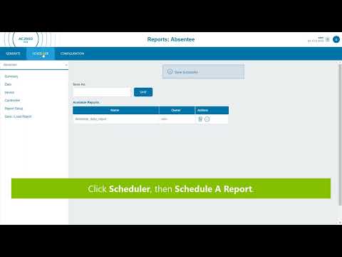 Scheduling Web Reports