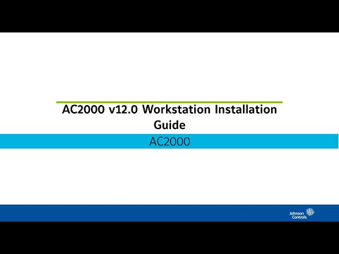AC2000 v12 0 Workstation Installation Video