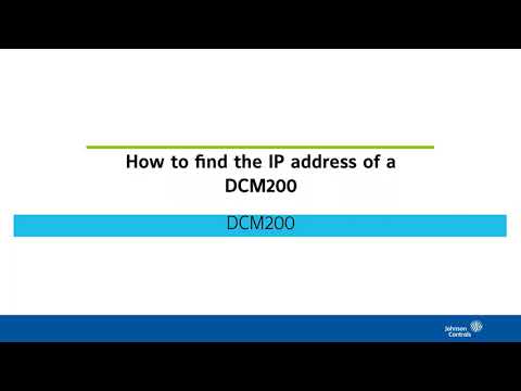 How to find the IP address of a DCM200